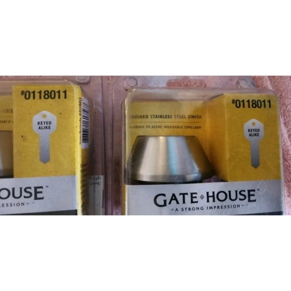 2pack Gate House Double Cylinder Deadbolt Brushed Stainless Steel Finish 0118011